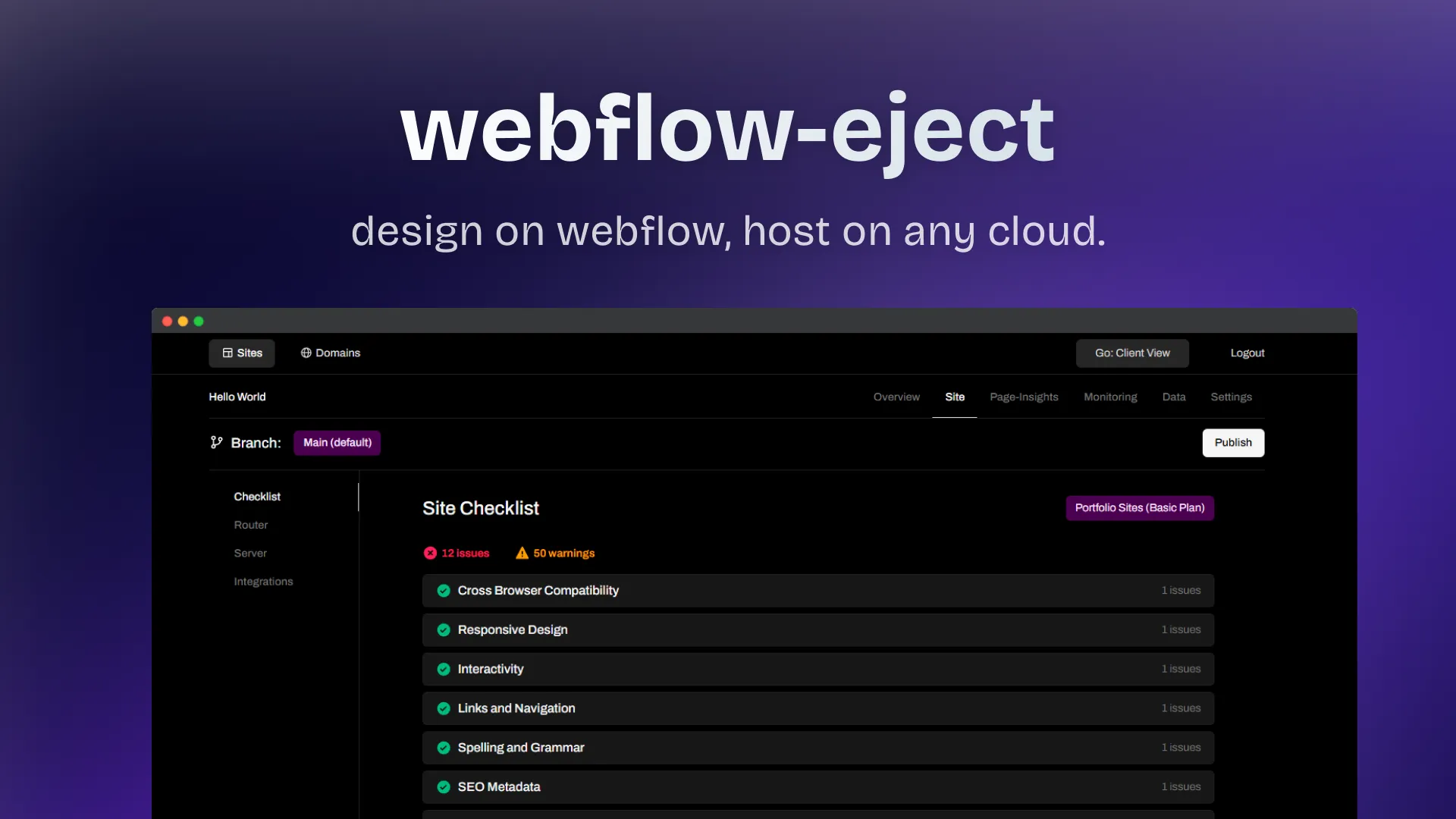 Webflow Eject